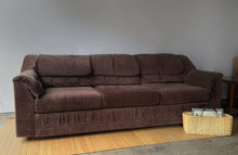 Load image into Gallery viewer, 1970&#39;s Brown Upholstered Sofa