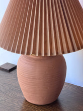 Load image into Gallery viewer, Vintage 1970's Studio Pottery Terracotta Table Lamp Pair