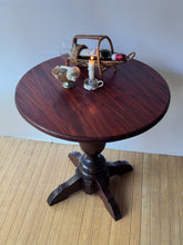 Load image into Gallery viewer, Antique Solid Mahogany Pedestal Bistro Table
