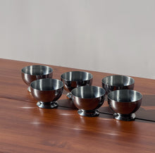 Load image into Gallery viewer, Set of 6 Vintage Silver Ice Cream Cups