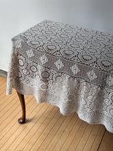 Load image into Gallery viewer, Vintage Hand Crotched Cotton Table Cloth