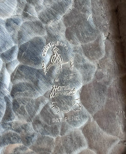 1930’s/40’s Chrysanthemum Hand Forged Aluminum Serving Tray