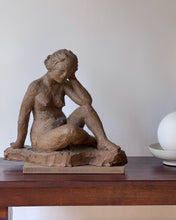Load image into Gallery viewer, XL Seated Woman Sculpture from Clay