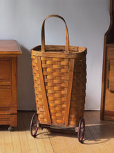 Load image into Gallery viewer, Rare Antique Rolling Longabearer Shopping Cart