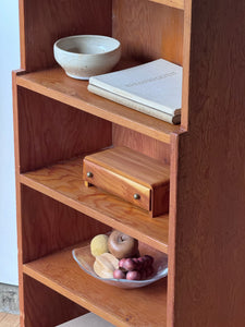 Vintage Handcrafted Shelving Unit on Wheels