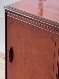 Vintage 1940's Mahogany Record Cabinet by Continental