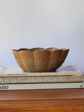 Load image into Gallery viewer, 1980’s Hand-turned Scalloped Wooden Bowl