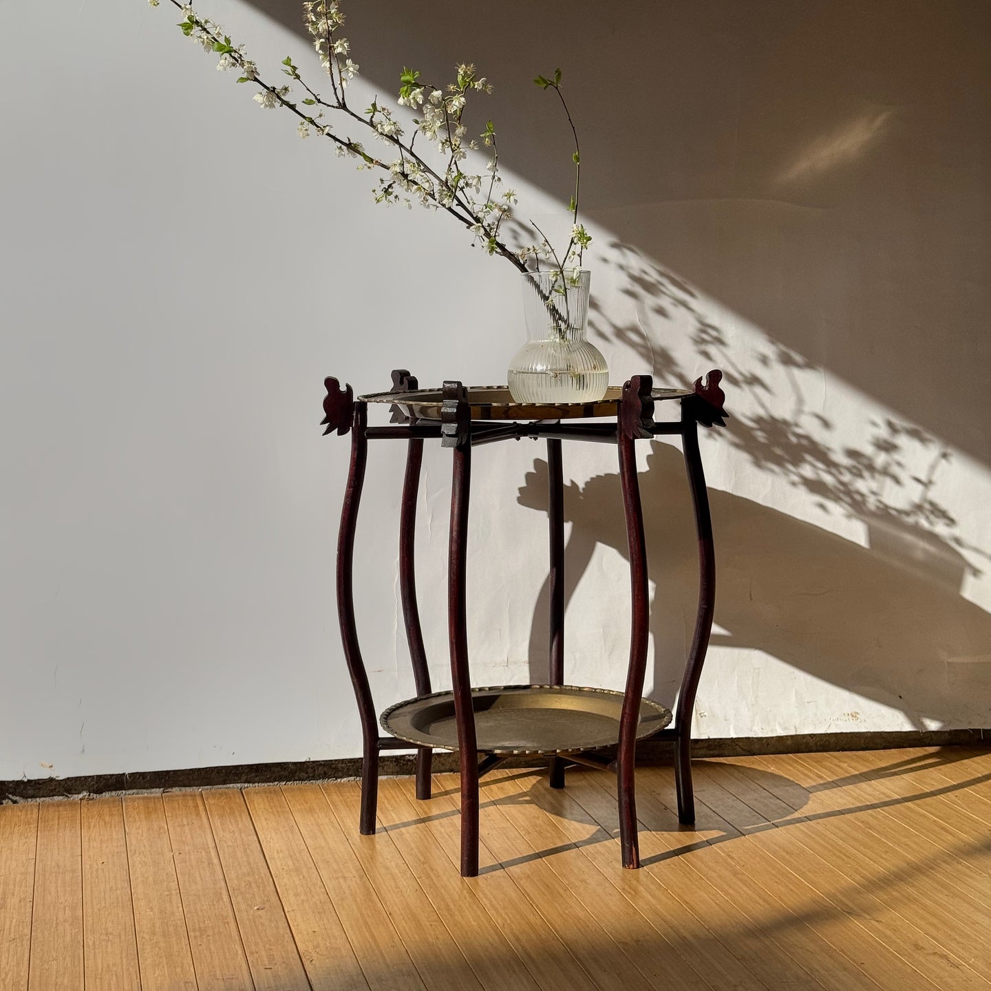 Antique Tierd Hong Kong Folding Side Table