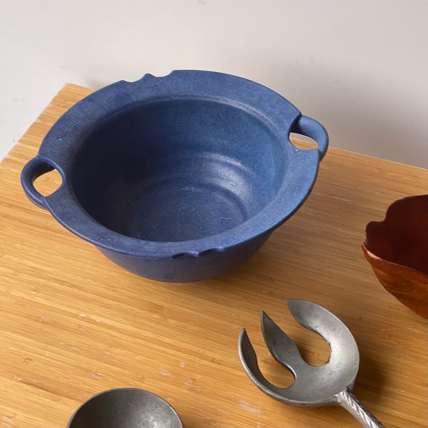 Cobalt Blue Farm Stoneware Bowl with Handles