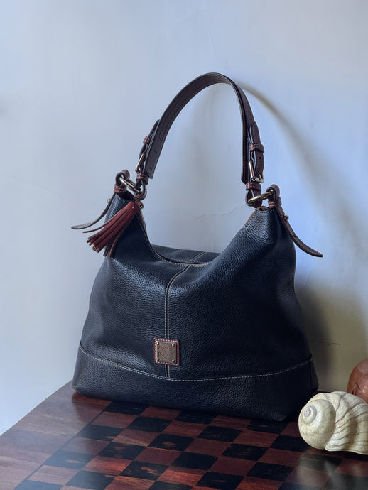 Vintage 'Sophie' Leather Pebble Grain Hobo Bag
