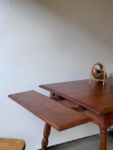 1950's Drop Leaf Maple Dining Table- Solid Wood