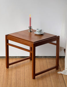 Vintage Teak Convertible Table & Stool