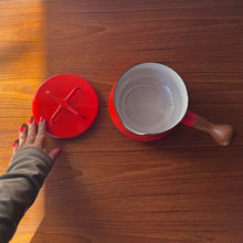Load image into Gallery viewer, Vintage Dansk Red Enamel Steel Saucepan