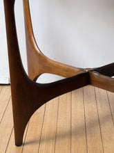 Load image into Gallery viewer, Adrian Pearsall for Lane Mid Century Walnut &amp; Glass Sculptural Side End Table
