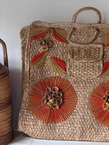 Vintage Mexican Woven Beach Bag