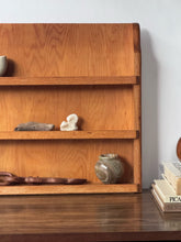 Load image into Gallery viewer, Vintage Oak Wooden Tered Wall Shelf