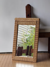 Load image into Gallery viewer, Vintage Wicker Mirror