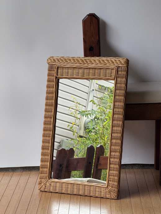 Vintage Wicker Mirror