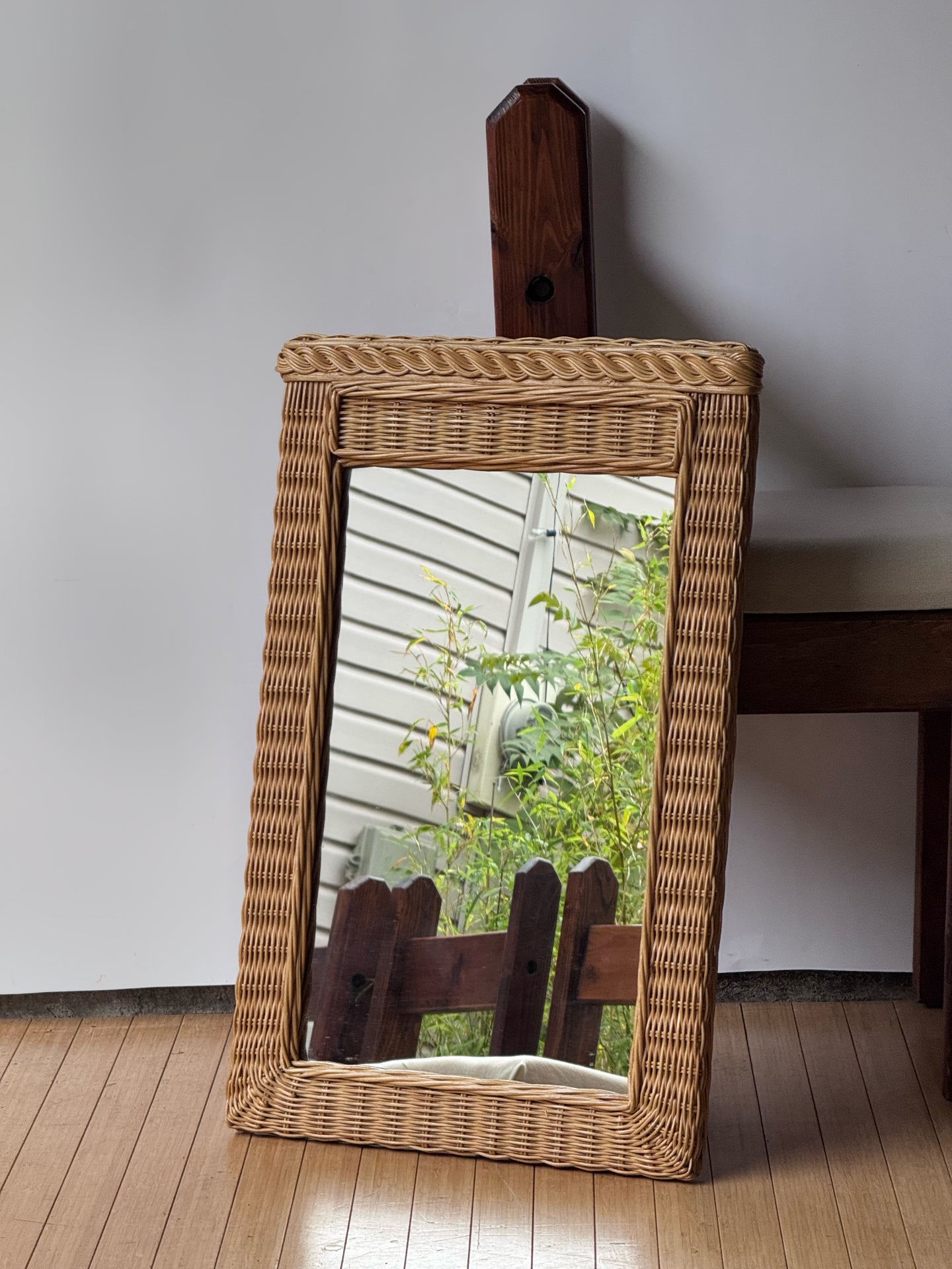 Vintage Wicker Mirror