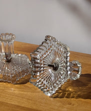 Load image into Gallery viewer, Pair of Antique Crystal Cut Candle Holders