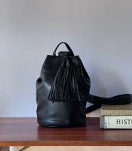 Load image into Gallery viewer, Vintage Black Leather Nicole Stevens Sling Bag