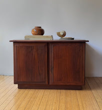 Load image into Gallery viewer, Vintage MCM Walnut Square Storage Table