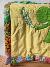 Load image into Gallery viewer, Vintage 1970's Jungle Animal Quilted Baby Blanket