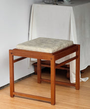 Load image into Gallery viewer, Vintage Teak Convertible Table &amp; Stool