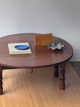 Load image into Gallery viewer, Vintage Handcrafted Wooden Drop Leaf Coffee Table with Drawer