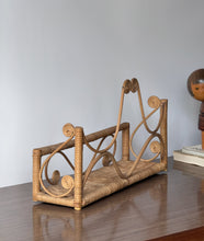 Load image into Gallery viewer, Vintage Wicker Peacock Wall Shelf