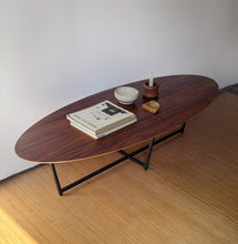 Load image into Gallery viewer, Room and Board 'Soto' Walnut Wooden Coffee Table
