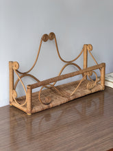 Load image into Gallery viewer, Vintage Wicker Peacock Wall Shelf