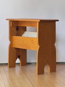 Vintage Hand Crafted Wooden Storage Bench