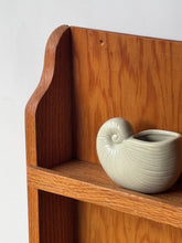 Load image into Gallery viewer, Vintage Oak Wooden Tered Wall Shelf