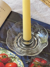 Load image into Gallery viewer, Vintage Etched Glass Candle Holder