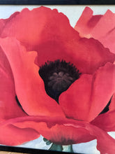 Load image into Gallery viewer, Vintage Framed Georgia O&#39;Keeffe Poppy Print