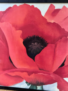 Vintage Framed Georgia O'Keeffe Poppy Print