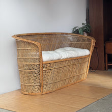 Load image into Gallery viewer, Vintage 1970's Wicker Sofa