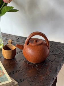 Vintage Handmade Decorative Clay Teapot