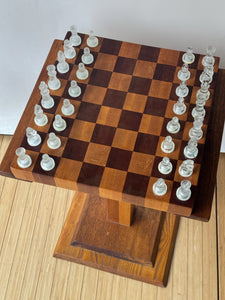 Vintage Handcrafted Chess Table