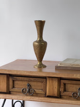 Load image into Gallery viewer, Vintage Brass Etched Vase