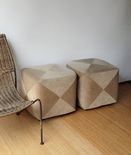 Load image into Gallery viewer, Pair of Beige Ottomans