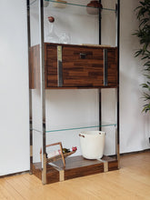 Load image into Gallery viewer, Mid Century Modern Chrome &amp; Glass Etagere/ Desk