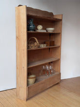 Load image into Gallery viewer, Handcrafted Raw Wooden Scalloped Standing Shelf