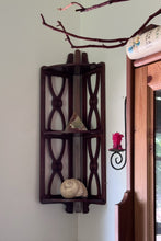 Load image into Gallery viewer, Vintage Wooden Corner Shelf