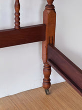 Load image into Gallery viewer, Antique Victorian Walnut Jenny Lind Style Spindle Bed Full Size