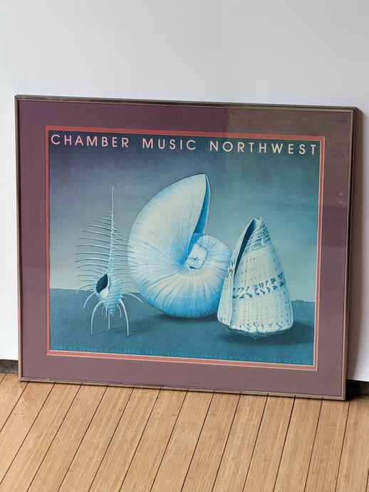 1980's 'Chamber of Music' Framed Shell Print