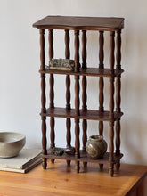 Load image into Gallery viewer, Vintage Wooden Spindle Wall Shelf