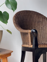 Load image into Gallery viewer, Vintage Indonesian Shellback Wicker Chair