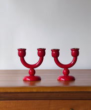 Load image into Gallery viewer, Vintage Pair of Scandinavian Candle Holders